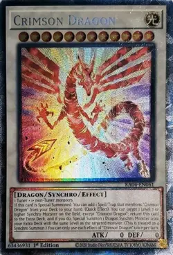 Yugioh! Crimson Dragon (card) - RA04-EN061 - Collector's Rare - 1st Edition Near - Image 1