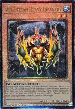 Yugioh! Atlantean Heavy Infantry - RA04-EN010 - Ultimate Rare - 1st Edition Near - Image 1