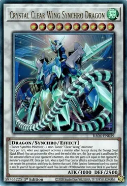 Yugioh! Crystal Clear Wing Synchro Dragon - RA04-EN059 - Ultimate Rare - 1st Edi - Image 1