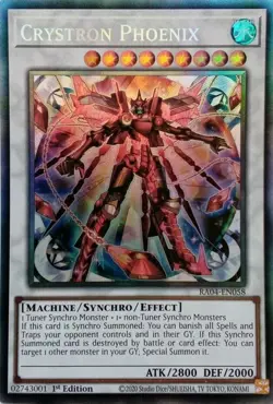 Yugioh! Crystron Phoenix - RA04-EN058 - Collector's Rare - 1st Edition Near Mint - Image 1