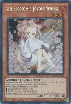 Yugioh! Ash Blossom & Joyous Spring (Alternate Art) - RA04-EN025 - Secret Rare - - Image 1