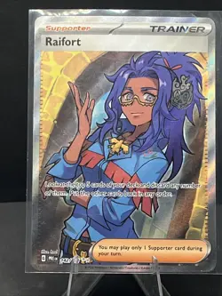 Pokemon TCG Raifort Prismatic Evolutions Ultra Rare Holo Card 142/131 - Image 1