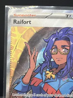 Pokemon TCG Raifort Prismatic Evolutions Ultra Rare Holo Card 142/131 - Image 3
