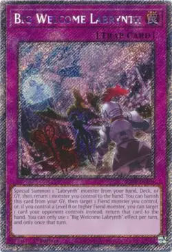 Yugioh! Big Welcome Labrynth - RA04-EN104 - Platinum Secret Rare - 1st Edition N - Image 1