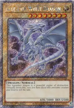 Yugioh! Blue-Eyes White Dragon (8th Art) - RA04-EN108 - Platinum Secret Rare - 1 - Image 1