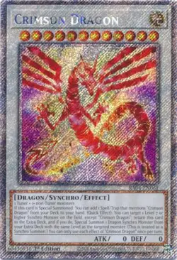 Yugioh! Crimson Dragon (card) - RA04-EN061 - Platinum Secret Rare - 1st Edition - Image 1