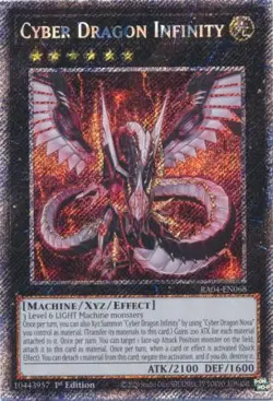 Yugioh! Cyber Dragon Infinity - RA04-EN068 - Platinum Secret Rare - 1st Edition - Image 1