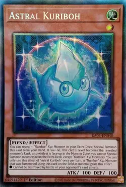 Yugioh! Astral Kuriboh - RA04-EN040 - Collector's Rare - 1st Edition Near Mint, - Image 1