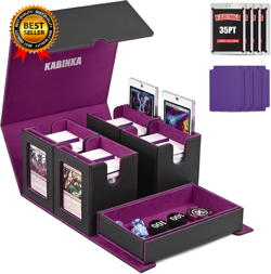 Card Deck Box for MTG with Commander Display 5 in 1 Card Storage Box Fits 400+ - Image 1