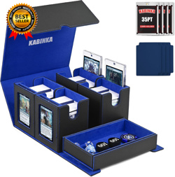Card Deck Box for MTG with Commander Display 5 in 1 Card Storage Box Fits 400+ - Image 1