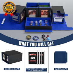 Card Deck Box for MTG with Commander Display 5 in 1 Card Storage Box Fits 400+ - Image 5
