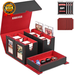 Card Deck Box for MTG with Commander Display 5 in 1 Card Storage Box Fits 400+ - Image 1