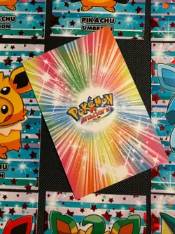 Poncho Pikachu Eeveelutions Attacks 2 Database Red Stars Holo Complete Set - Image 2