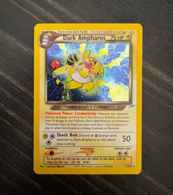Pokemon Dark Ampharos TCG Neo Destiny Card 1/105 Unlimited Holo Rare - Image 1