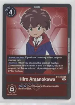 2022 Digimon Card Game - New Awakening (BT8) Rare Hiro Amanokawa #BT8-086 0o36 - Image 1