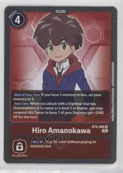 2022 Digimon Card Game - New Awakening (BT8) Rare Hiro Amanokawa #BT8-086 0o36 - Image 4