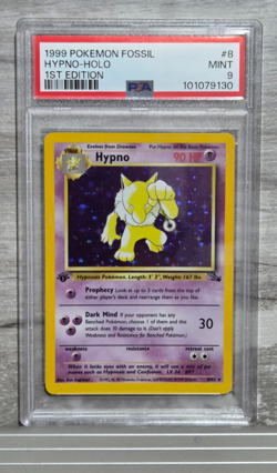 Pokemon 1999 Fossil Hypno Holo 1st Edition #8 PSA 9 - Image 1