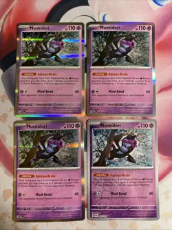 4x Munkidori 044/131 x4 - Twilight Masquerade - Pokemon TCG - Playset (1 RH) NM - Image 1