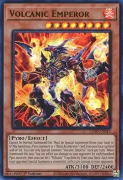 Yugioh! MP Volcanic Emperor - LD10-EN018 - Ultra Rare - 1st Edition Moderately P - Image 1