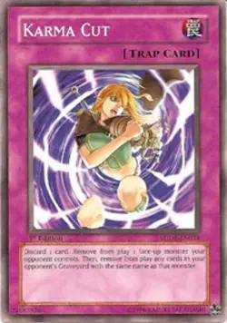 Yugioh! MP Karma Cut - SDDE-EN034 - Common - 1st Edition Moderately Played, Engl - Image 1