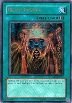 Yugioh! MP Mage Power - DB1-EN245 - Ultra Rare - Unlimited Edition Moderately Pl - Image 1
