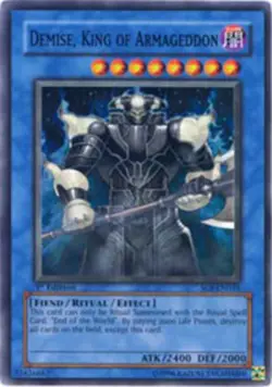 Yugioh! MP Demise, King of Armageddon - SOI-EN035 - Super Rare - 1st Edition Mod - Image 1