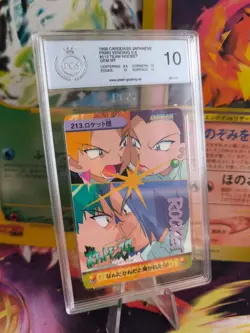 Pokemon Card 213 Team Rocket Butch Cassidy Carddass Vendin Japanese PSA / PGS 10 - Image 1