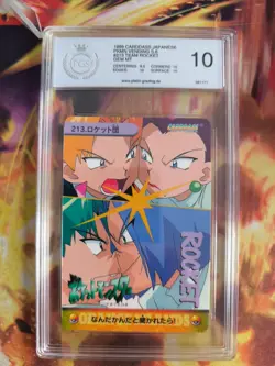 Pokemon Card 213 Team Rocket Butch Cassidy Carddass Vendin Japanese PSA / PGS 10 - Image 2
