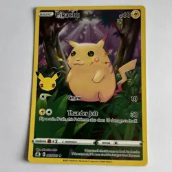 Pokemon TCG Trading Card 2021 Celebrations 25th Anniversary Pikachu 005/025 NM - Image 1