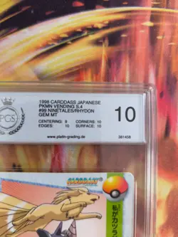 Pokemon Card Blaine Ninetales Rhydon Carddass Vending 99 Japanese PSA / PGS 10 - Image 4