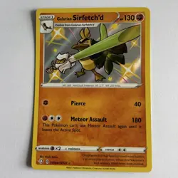 Galarian Sirfetch'd SV064/SV122 Shining Fates Shiny Holo Rare Pokemon Card NM - Image 1
