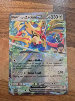 Pokemon TCG Hop's Zacian EX Double Rare Card Journey Together 111/159 Nm - Image 1