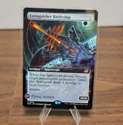 MTG Edge of Eternities *FOIL* EXTENDED ART R Extinguisher Battleship #0355 - Image 1