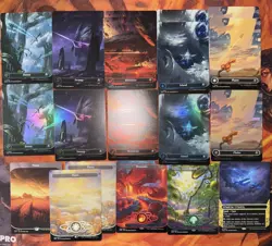 MTG Edge Of Eternities Basic Lands Set & Other Planet Lands Lot Of 20 Foil/Reg - Image 1