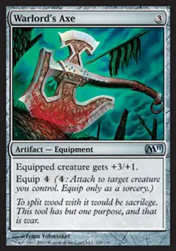 Warlord's Axe -Foil Medium Play MTG Magic 2011 Core Set - Image 1