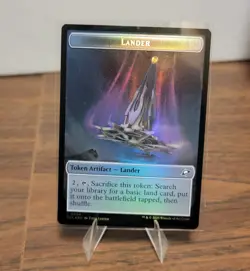 Human Soldier / Lander 0004 (Foil) Token MTG Edge of Eternities - Image 2