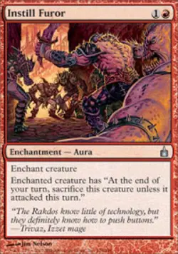 Instill Furor -Foil Medium Play MTG Ravnica - Image 1
