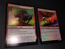 Dragon Breath FOIL + Dragon Hatchling FOIL MTG - Image 1