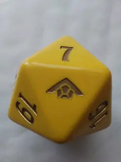 Magic The Gathering Promo Life Counter Spin down Die Gold Nugget Oversized MTG. - Image 1