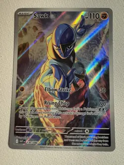 Sawk 140/086 Gold Rare White Flair Full Art Holo Pokemon Mint - Image 1