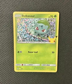 Pokemon TCG Bulbasaur 1/25 Holo 25th Anniversary McDonald’s Promo LP - Image 1