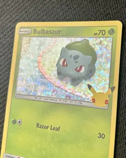 Pokemon TCG Bulbasaur 1/25 Holo 25th Anniversary McDonald’s Promo LP - Image 2