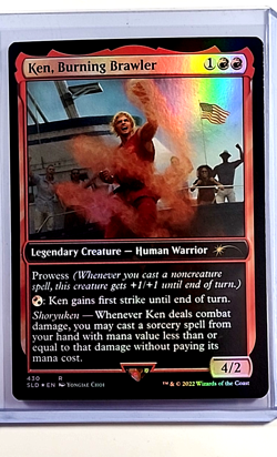2022 MTG Magic the Gathering SF2 Street Fighter 2 Foil #430 Ken Burning Brawler - Image 1