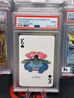 PSA 9 Pokemon Leafgreen Venusaur King Of Clubs 2004 Playing Card POP 1 - Image 1