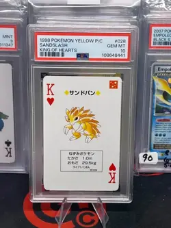 PSA 10 Pokemon Yellow Deck Sandslash 028 King Of Hearts 1998 Playing Card POP 6 - Image 1