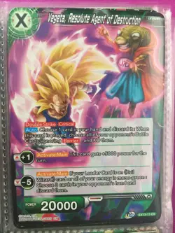 Dragon Ball Super TCG Card EX13-13 Majin Vegeta, Resolute Agent Of Destruction - Image 1