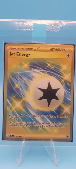 Pokemon TCG Surging Sparks Jet Energy Hyper Rare Card 252/191 NM Condition - Image 1