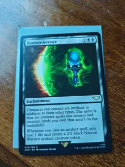 Biotransference Non-Foil Warhammer 40,000 Commander MTG - Image 1