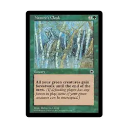 WOTC MtG Portal Nature's Cloak (R) EX - Image 1
