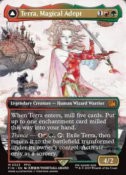 1x - Terra, Magical Adept - (borderless) - Final Fantasy - NM MTG - Image 1